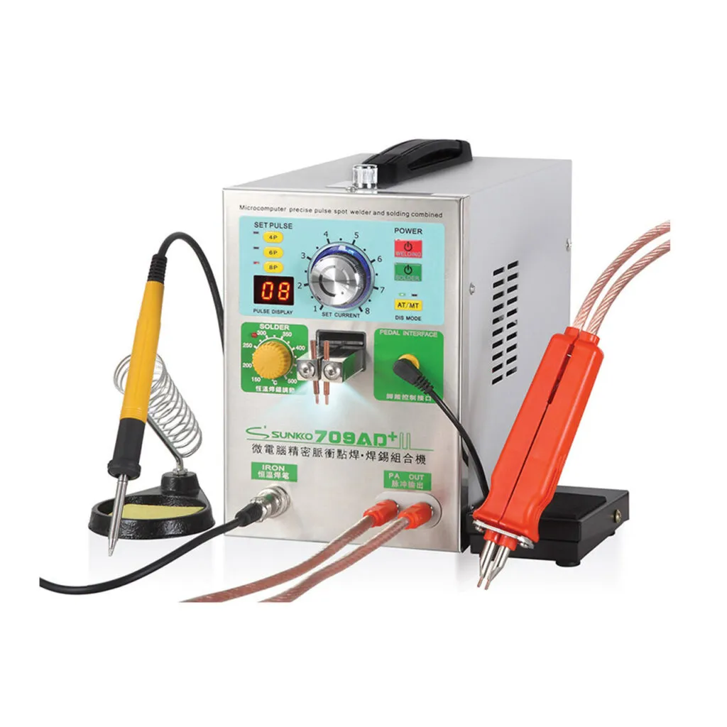 Sunkko 709AD+ 8 Sunkko 709AD+ spot welder for 18650 lithium battery pack and nickel strip welding