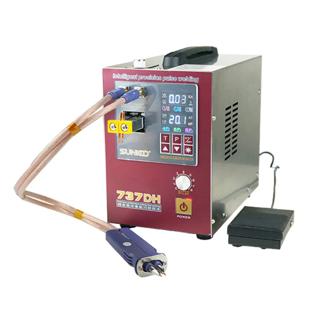 Sunkko 737DH 7 Sunkko 737DH battery spot welder with digital display for lithium battery pack and nickel strip welding