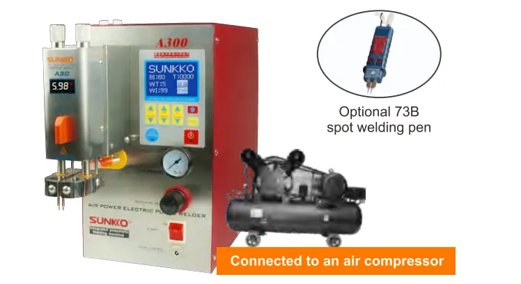 Sunkko A300 precision battery spot welder with digital controls for lithium battery pack assembly