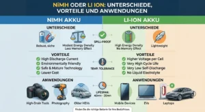 Vergleich zwischen nimh oder li ion Akkus: Unterschiede, Vorteile und Anwendungen im Überblick